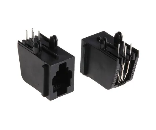 63-6785-85　RJ 14 Modular Connector 4P/4C Right Angle Through Hole Female　520249-2