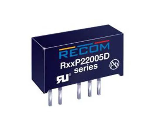63-6978-16　Recom RxxP22005D 2W Isolated DC-DC Converter Through Hole, Voltage out -5/20V dc　R12P22005D