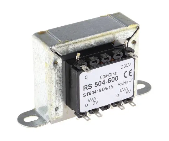 63-6680-56　RS PRO 12VA 2 Output Chassis Mounting Transformer, 9V ac　504-600