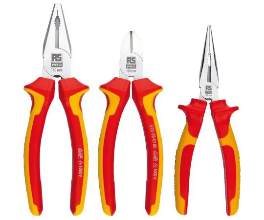 63-6979-18　RS Pro 3 Piece Steel Insulated Plier Set　125-3095