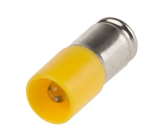 63-6586-38　LED Reflector Bulb, Midget Groove, Yellow, Single Chip, 6.1mm dia., 48V ac/dc　210-119