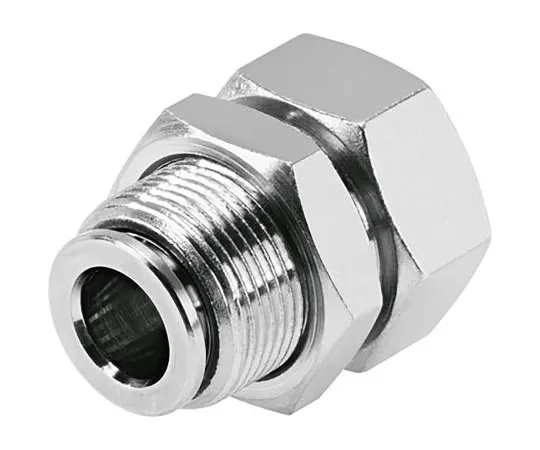 63-6994-90　Festo Pneumatic Bulkhead Tube-to-Tube Adapter, Yes Push In 6 mm　NPQH-H-G18F-Q6-P10