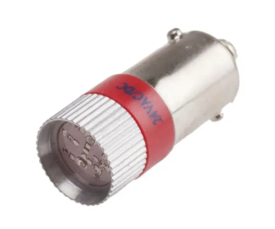 63-6585-68　LED Reflector Bulb, BA9s, Red, Multichip, 10mm dia., 24V ac/dc　209-276