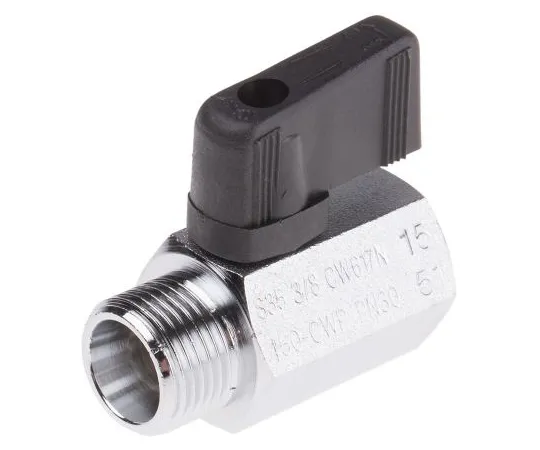 63-6671-45　RS PRO Chrome Plated Brass Hydraulic Ball Valve G 3/8　486-366