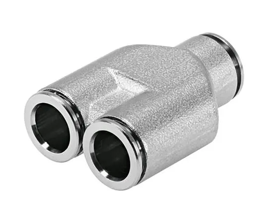 63-6995-98　Festo NPQH Pneumatic Y Tube-to-Tube Adapter, Push In 8 mm x Push In 6 mm x Push In 6 mm　NPQH-Y-Q8-Q6-P10