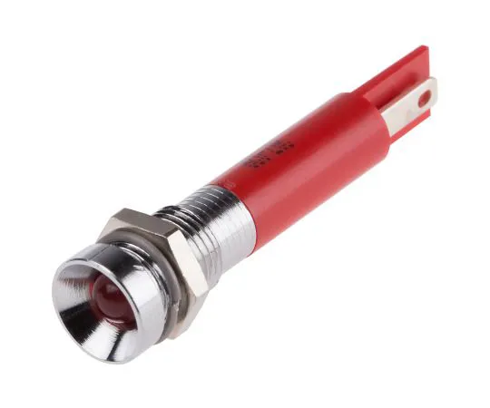 63-6583-77　RS PRO Red Indicator, 12 V ac, 8mm Mounting Hole Size, Solder Tab Termination　207-028