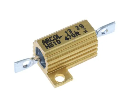 63-7349-16　Arcol HS10 Series Aluminium Ho***d Axial Wire Wound Panel Mount Resistor, 470Ω ±5% 10W　HS10 470R J