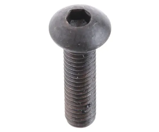 63-6612-69　RS PRO M4 x 16mm Hex Socket Button Screw Black, Self-Colour Steel　281-243