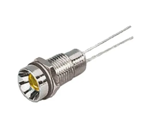 63-6587-85　RS PRO Yellow Indicator, 2 V dc, 8mm Mounting Hole Size, Lead Pins Termination, IP67　212-092