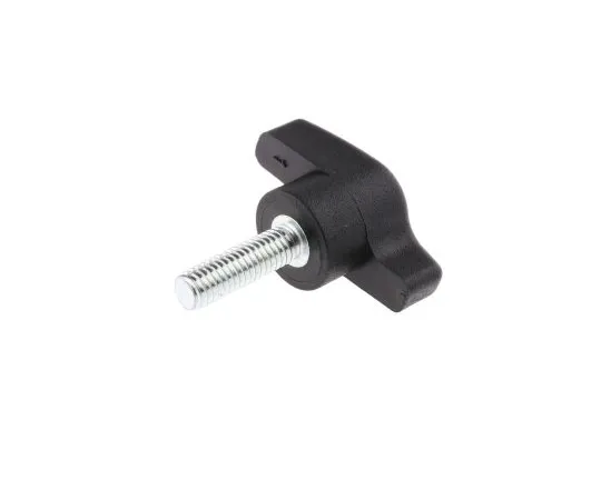63-6666-66　RS PRO Black Wing Clamping Knob, M6　478-444