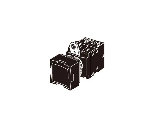 62-4751-99　Pushbutton switch (Rectangular) (guard type) (LED lighting decompression unit) (Round body type Φ22/25) A22L　A22L-DG-T1-20A