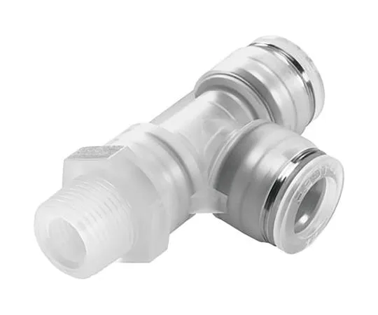 63-6996-28　Festo Pneumatic Tee Threaded-to-Tube Adapter, 8mm, 10 bar　NPQP-LQ-R18-Q8-FD-P10