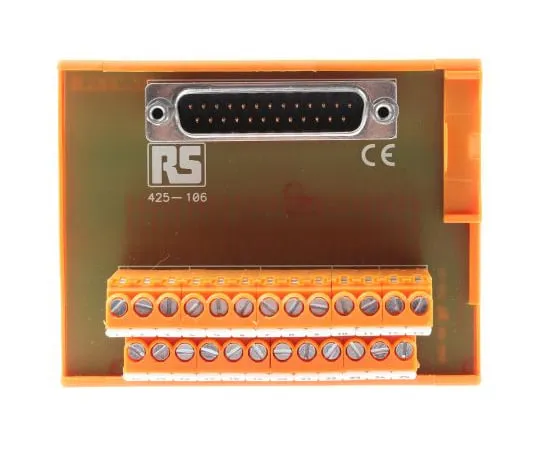 63-6643-94　RS PRO, 25 Pole D-sub Connector, Male Interface Module, DIN Rail Mount　425-106