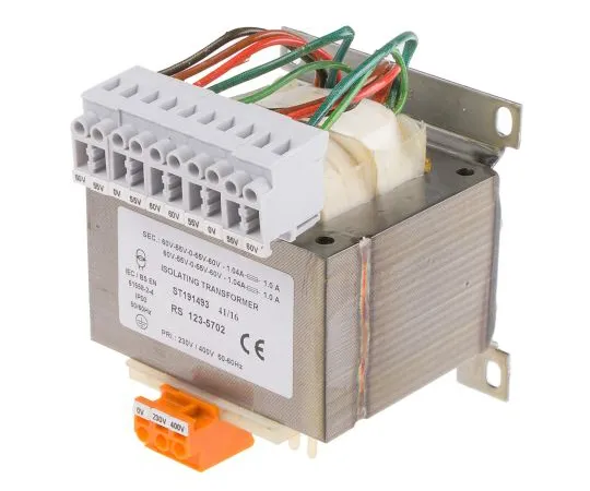 63-6900-10　RS PRO 250VA Isolation Transformer, 0 → 230 → 400V ac Primary, 4 x 0-55-60V ac Secondary　123-5702