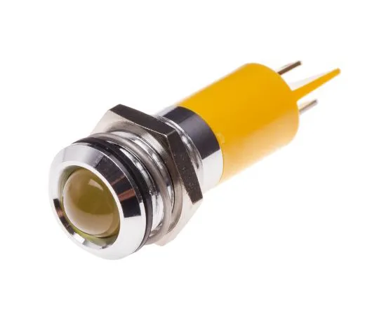 63-6581-92　RS PRO Yellow Indicator, 110 V ac, 14mm Mounting Hole Size, Solder Tab Termination, IP67　204-489