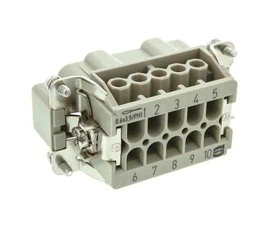 63-6785-17　Male Insert Han E Series Male 10 Pole  16 A 500 V 10 B　09330102601