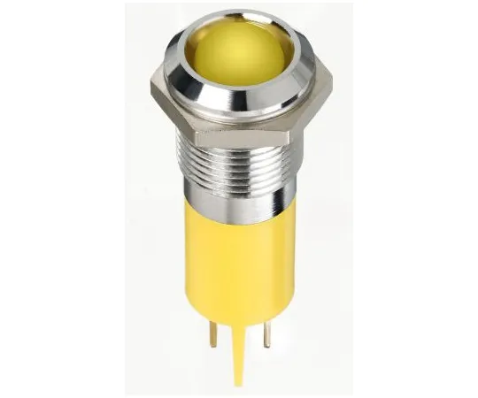 63-7039-72　RS PRO Yellow Indicator, 12 V dc, 14mm Mounting Hole Size, Faston, Solder Lug Termination, IP67　134-5545