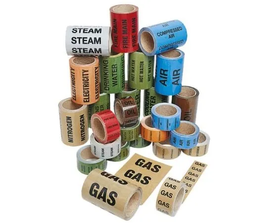 63-6720-12　RS PRO Green PP, Vinyl Pipe Marking Tape, text Mains Water, Dim. W 150mm x L 33m　711-536