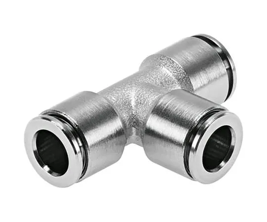 63-6995-69　Festo Pneumatic Tee Tube-to-Tube Adapter, Push In 6 mm x Push In 6 mm x Push In 6 mm , Food Grade , Chemical Resistant　NPQH-T-Q6-E-P10