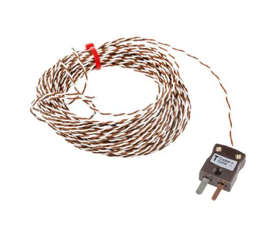 63-6902-47　RS PRO Type T Thermocouple 10m Length, 1/0.2mm Diameter → +260°C　123-6313
