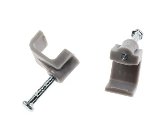 63-6599-77　RS PRO Cable Clip Grey Nail PE Rectangular Cable Clip　233-635