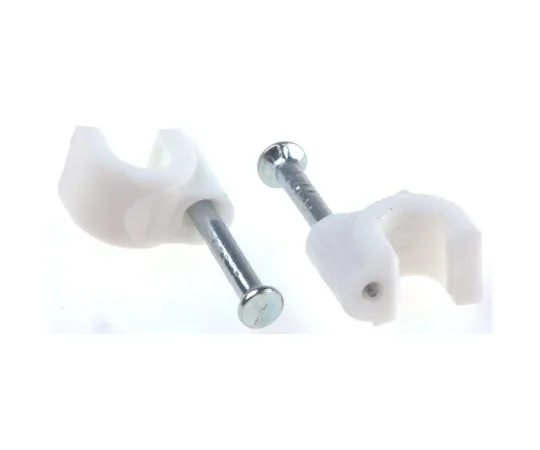 63-6599-67　RS PRO Cable Clip White Nail PE Round Clip, 5mm Max. Bundle　233-512