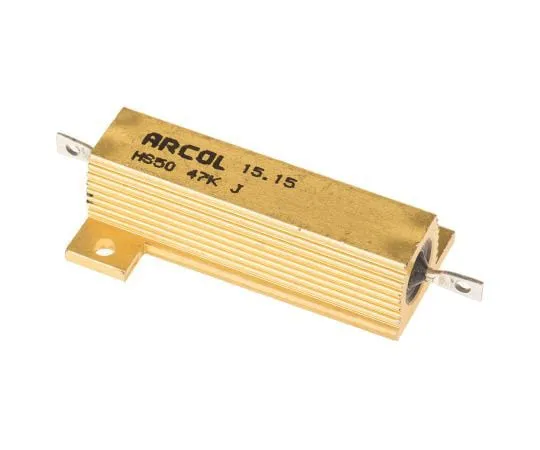 63-7348-98　Arcol HS50 Series Aluminium Ho***d Axial Wire Wound Panel Mount Resistor, 47kΩ ±5% 50W　HS50 47K J