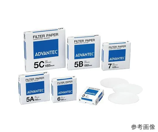 64-1175-48　Quantitative Filter Paper No. 5 C 95mm 100 pcs/pack　1531095