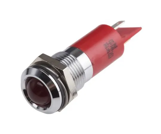 63-6585-55　RS PRO Red Indicator, 24 → 36 V dc, 14mm Mounting Hole Size, Tab Termination　209-074