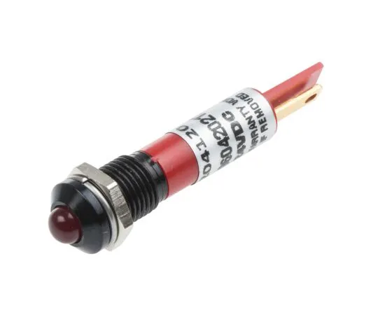 63-6581-64　RS PRO Red Flashing LED Indicator, 24 V dc, 8mm Mounting Hole Size, Solder Tab Termination　204-120