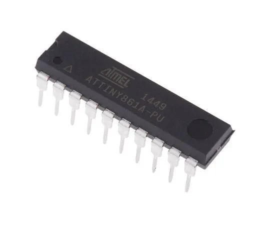 63-7029-45　Microchip, 8bit AVR Microcontroller, 20MHz, 8 kB Flash, 20-Pin PDIP　ATTINY861A-PU