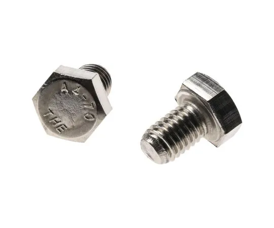 63-6576-43　Plain Stainless Steel Hex, Hex Bolt, M8 x 12mm　190-248