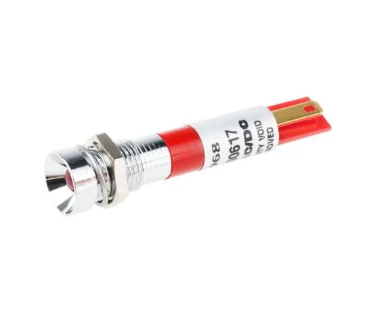 63-6583-67　RS PRO Red Indicator, 24 V ac, 8mm Mounting Hole Size, Solder Tab Termination　206-968