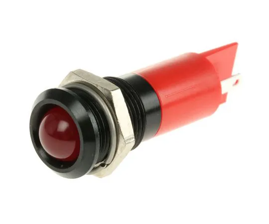 63-6586-37　RS PRO Red Indicator, 12 V dc, 14mm Mounting Hole Size, Solder Tab Termination　210-103