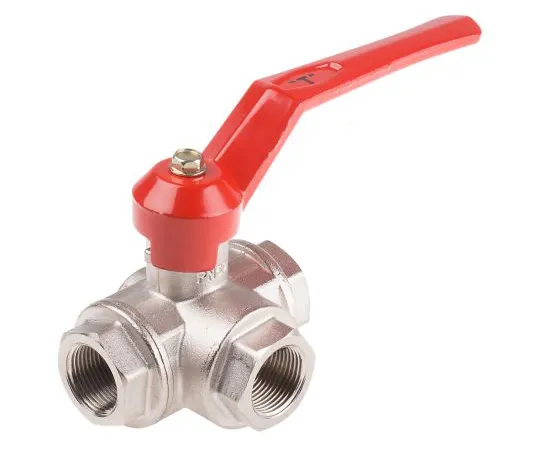 63-6671-31　RS PRO Brass Reduced Bore Ball Valve 3/4 in BSPP 3 Way　486-287