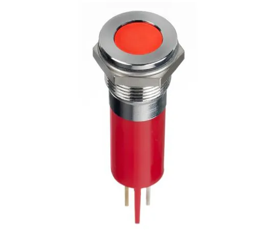 63-6950-38　RS PRO Red Indicator, 24 V dc, 12mm Mounting Hole Size, Faston, Solder Lug Termination, IP67　124-6396