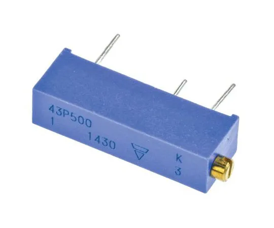 63-7349-77　50Ω Through Hole Trimmer Potentiometer 0.5W Side Adjust Vishay 43P Series　M43P500KB40