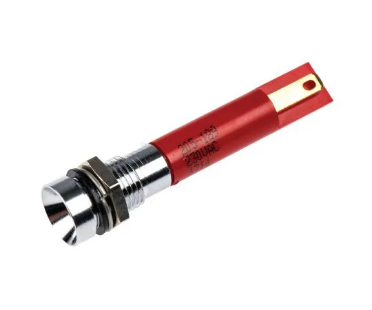 63-6582-42　RS PRO Red Indicator, 230 V ac, 8mm Mounting Hole Size, Tab Termination　205-189