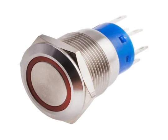 63-6777-66　RS PRO Double Pole Double Throw (DPDT) Latching Red LED Push Button Switch, IP67, 19.2 (Dia.)mm, Panel Mount, 250V ac　111-5776