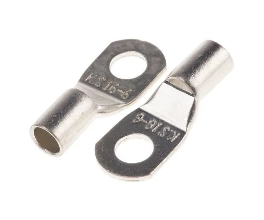 63-6977-73　RS PRO Uninsulated Crimp Ring Terminal, M6.5 (1/4) Stud Size to 16mm² Wire Size　125-1959