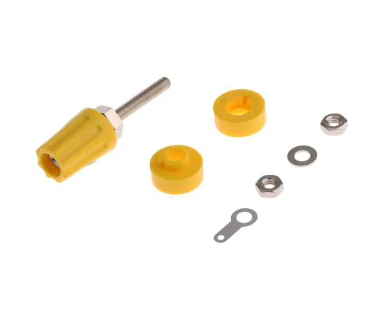 63-6643-10　RS PRO Yellow Female Binding Post - Solder Termination, 50V dc, 16A　423-245
