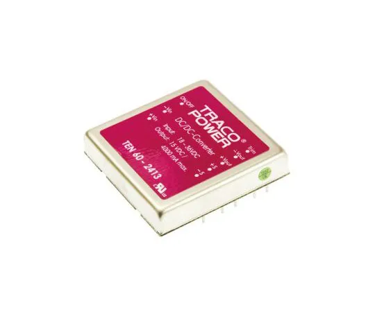 63-7350-79　TRACOPOWER TEN 60 60W Isolated DC-DC Converter Through Hole, Voltage in 18 → 36 V dc, Voltage out 15V dc　TEN 60-2413