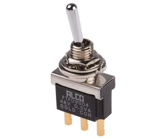 63-7353-75　1P on-(on) gold cont toggle switch,14mA　FTF09G04