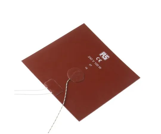 63-6757-08　RS PRO Silicone Heater Mat, 100 W, 150 x 150 (square)mm, 240 V ac　106-5426
