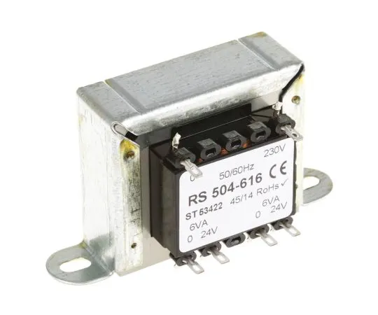 63-6680-59　RS PRO 12VA 2 Output Chassis Mounting Transformer, 24V ac　504-616