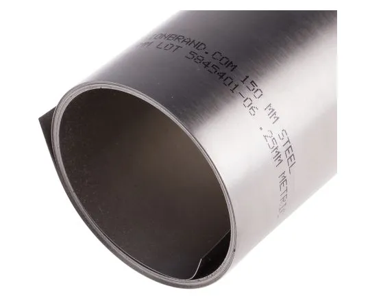 63-6691-98　Steel Shim, 2.5m x 150mm x 0.25mm　518-841