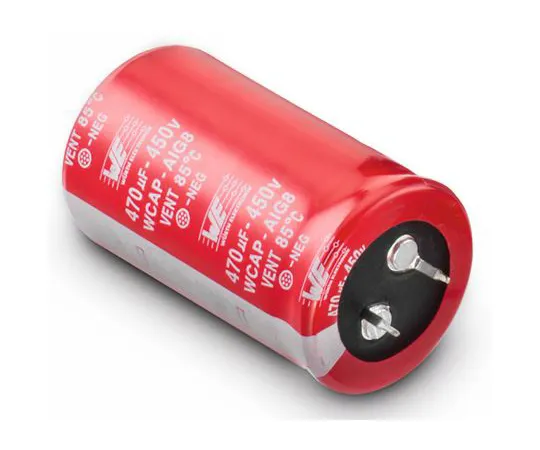 63-6969-11　Wurth Elektronik 390μF 450V dc Aluminium Electrolytic Capacitor, Through Hole 30 (Dia.) x 46mm +85°C 30mm 10mm　861011485019