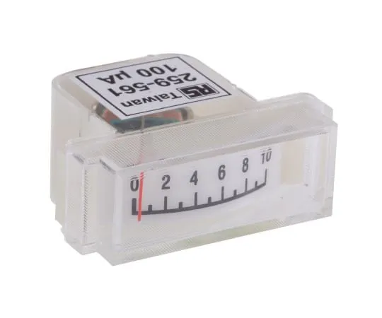 63-6606-98　RS PRO Analogue Panel Ammeter 100μA x 50mm, ±20 %　259-561