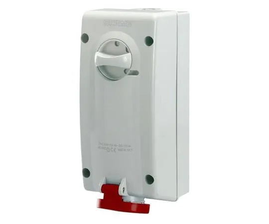 63-6988-08　RS PRO Switchable IP44 Industrial Interlock Socket 3P+N+E, Earthing Position 6h, 32A, 415 V　125-4375