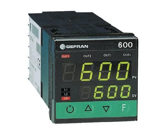 63-7336-45　Gefran 600 PID Temperature Controller, 48 x 48 (1/16 DIN)mm, 2 Output Logic, Relay, 100 → 240 V ac Supply Voltage　600-R-D-H-R-1